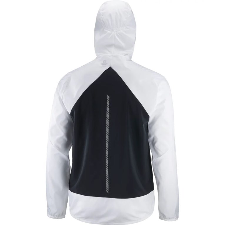 White Salomon Bonatti Cross Men's Windbreaker | IE PU5083